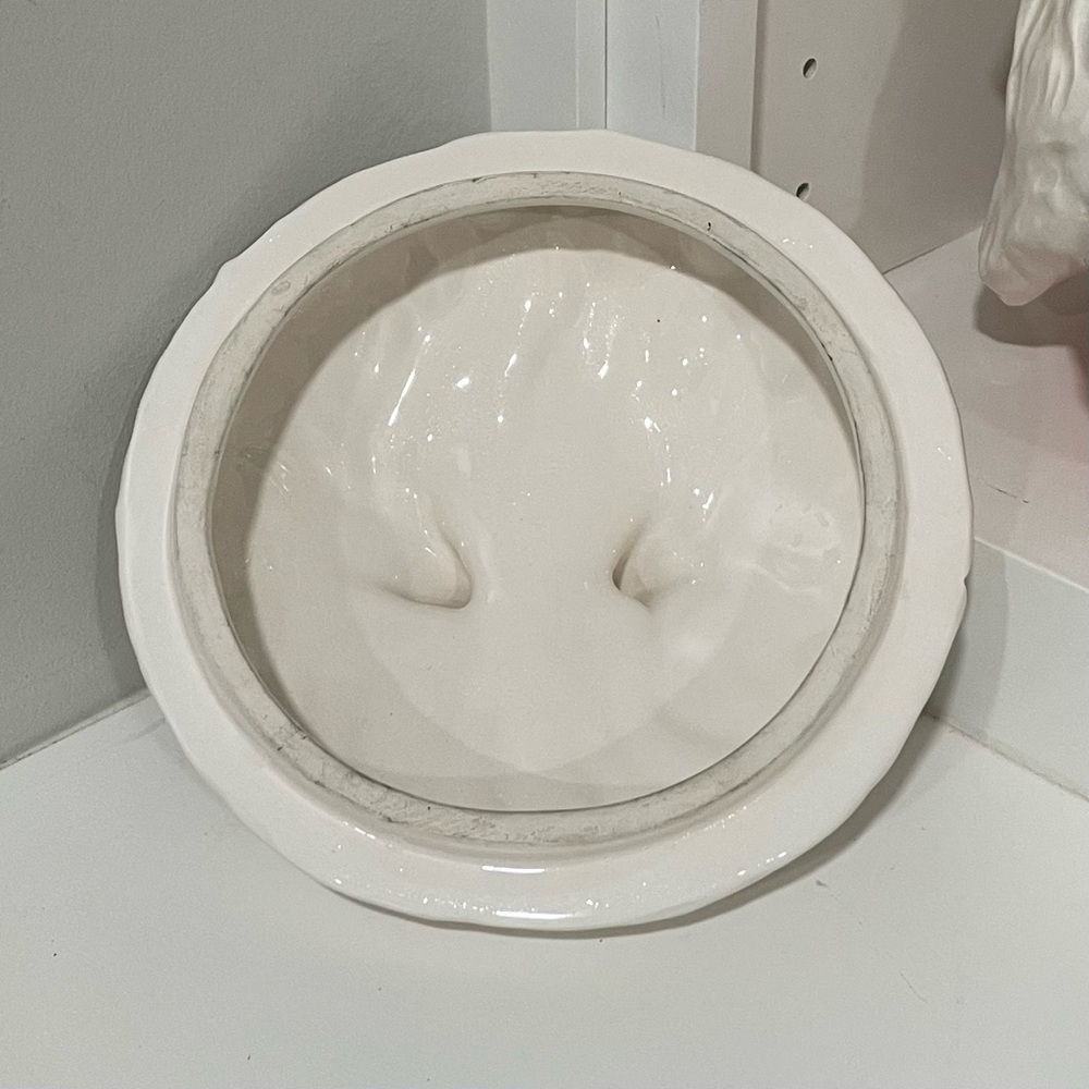 Vintage 1950s Poodle Dog Cookie Jar Red Bows MCM Kitschy Kitchenware Grandma - Picture 6 of 10